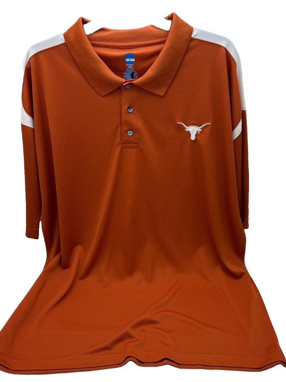 University Of Texas UT Longhorns Polo Shirt Orange Polyester NCAA Men's Sz 2XL